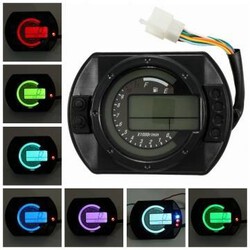 Background KMH Odometer Motorcycle LCD Digital 7 Colors Speedometer Tachometer