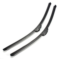 Front Windscreen Wiper Blades Mazda Black Pin Side Flat