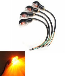 Mini Black for Honda Suzuki 4pcs Kawasaki Ducati Cat Eye Turn Light