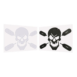 Sticker Decal Removable Art Paddle Skull Oars Vinyl Decor Car Truck Boat