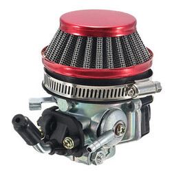 60cc 66cc 80cc Red 49cc 50cc Motorized Bike Carb Carburetor with 2-Stroke Air Filter