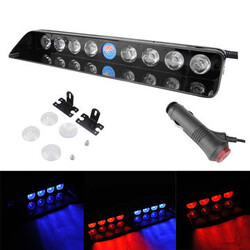 Hazard Belt Warning Strobe Light 9LED Lens Wind Shield Suction Cup