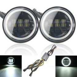 LED Driving Headlights Harley Motorcycle 4 Inch Lamps Sides Auxiliary Jeep Wrangler