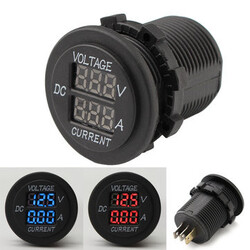 Voltage Meter 12V-24V Voltmeter Ammeter Motorcycle Auto Car LED digital