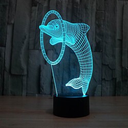 Button Table 100 Lamp Touch Christmas Light Children Dolphin Color