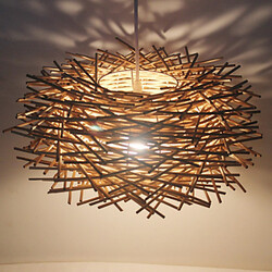 Cany Rattan Restaurant Rural Head Droplight Lamp Led