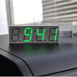 DOT Electronic Clock 5V Matrix DIY LED Digital Powered Car Clock USB Electronic Kit