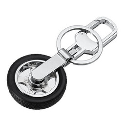 Door Key Metal Key Chains Creative Shape Wheel Key Chain Car Key