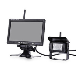 24V Car Monitor 7Inch Colorful LCD Truck HD Camera Monitor Wireless 120 Degree Rear View