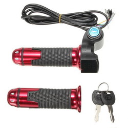 Universal Motorcycle Voltage Display Handlebar Grips With digital Lock Keys