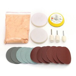 Scratch Polishing Powder Kit Glass Polishing Cerium Oxide Removal Polishing Pad Wheel