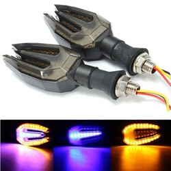 Running Brake Light Turn Signal Amber Indicator 12V Purple Dual Color LED Motorcycle