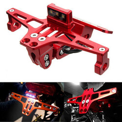 BWS Motorcycle License Plate Rear Light LED CNC Fender 12V YAMAHA Holder Bracket