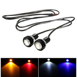 Car Motorcycle LED 18MM Eagle Eye Running DRL Tail Light Lamp 12V 3W Plate License