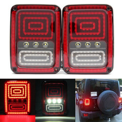 Model Assembly Pair Rear Version USA Brake Turn Signal Tail Light LED Jeep Wrangler