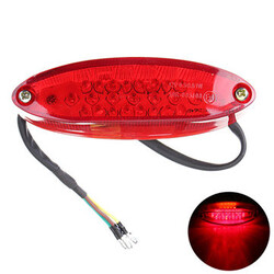 Universal Motorcycle Rear Brake Tail License Plate Light Lamp