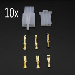 2.8mm Male Female 3 Way Connectors Terminal x Motorcycle