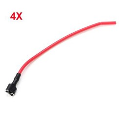 Air Horn Cable Insulation Motorcycle Electric Car 130mm Speaker Flasher Relay 4pcs Red