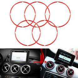 Mercedes Benz CLA Red Air Vent Outlet 5pcs Ring