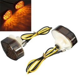 Smoke 2Pcs 12V 15 LED Universal Flush Mount Turn Signal Blinker