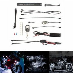 Lights Accent Neon Wireless Control 84LED White Motorcycle Remote