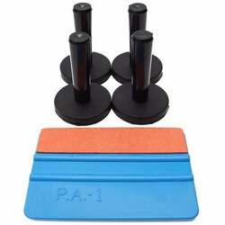 Magnet Tool Gripper Window Tint Holder 4pcs Vinyl Wrap Felt Kit For Car Squeegee