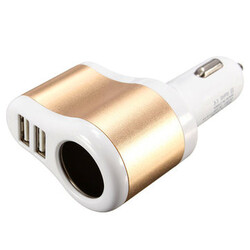 Charger Adapter 3.1A One Way Car Cigarette Lighter Power Socket Dual USB Ports