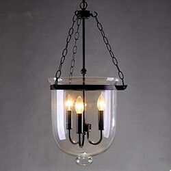 Country Circular Glass Pendant Lamp