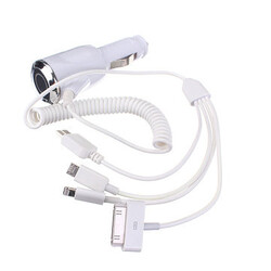 Samsung Galaxy 5S 4S 4in1 S5 Car Charger Adapter For iPhone