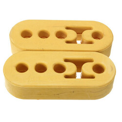 Mounting Bracket 2Pcs Rubber Mount Exhaust Holes Hanger