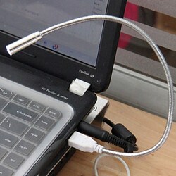 Steel Flexible Highlight Reading Book Light Stainless Computer Usb