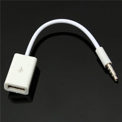 Car MP3 Converter 3.5mm Male USB 2.0 Audio Cable Female AUX