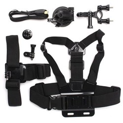 Head Gopro Sucker Strap Tripod Xiaomi yi Sjcam SJ4000 SJ5000 Cable Seatpost Chest In 1 Mount