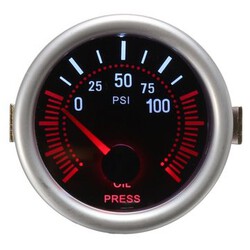 Oil Pressure Universal Black LED LCD Digital Face Auto Car Meter Gauge 2 inch 52mm