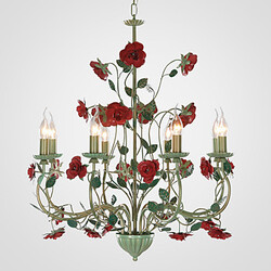 American Chandelier Lamp Flower European Flowers Garden Lamp Iron