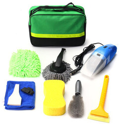 Interior Exterior Cleaner Shovel X Car Kit Cleaning Brush Sponge Vacuum Glove