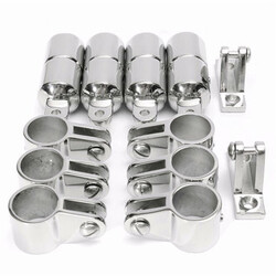 Top Marine Set of Stainless Steel Boat 16pcs Fittings 1 inch Hardware