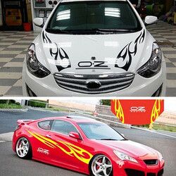 Car Styling Fire Flame Length 1.8m Whole Body Totem A Set of Sticker