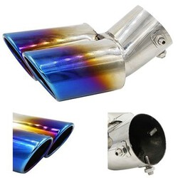 Car Decoration Stainless Steel Dual Universal 63MM Pipes Exhaust Pipe Muffler Diameter