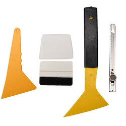 Car Window Tint Squeegee 5pcs Tools Kit Wrap Scraper Installation Vinyl Sticker