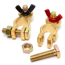 Connector Universal Car Battery Terminal 2 X Clamp Clip Copper Positive