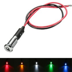 Panel Indicator Warning Light Car Van Boat 8mm 12V LED Lamp Dash