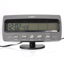 Car Vehicle Clock 3 in 1 digital Calendar Thermometer Voltmeter