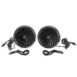 Black 3.5 Inch Rear View Mirror Horn Shark Speaker AMPLIFIER Music Waterproof Motorcycle Bike