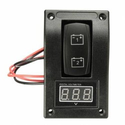 Marine Boat Voltage Voltmeter Battery Test Caravan Rocker Switch 12V LED Panel Car