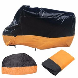 M-XL Motorcycle Waterproof Black Orange Scooter Rain Dust Cover