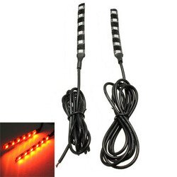 Strip Light LED Motorcycle 2pcs Universal Amber Turn Signal Indicator Blinker