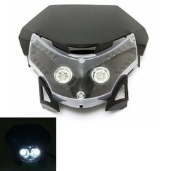 White Led Light ABS Plastic Motorcycle 12V 10W Headlight Fairing DirtBike Most