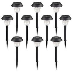 Solar Lawn Light Pathway Garden Lamp Plastic Pack 1-led Whte