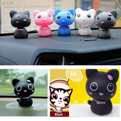 Car Swing Ornaments Automatic Decoration Mini 5 Colors Cat